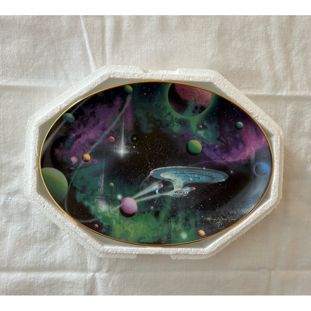 Star Trek Signs of Intelligence Plate W/COA - Space, The Final Frontier Hamilton